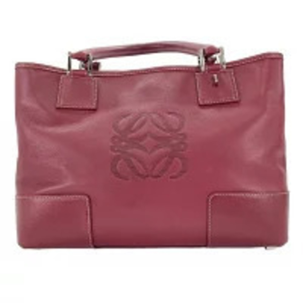 Loewe Leather Amazona Anagram Handbag Red